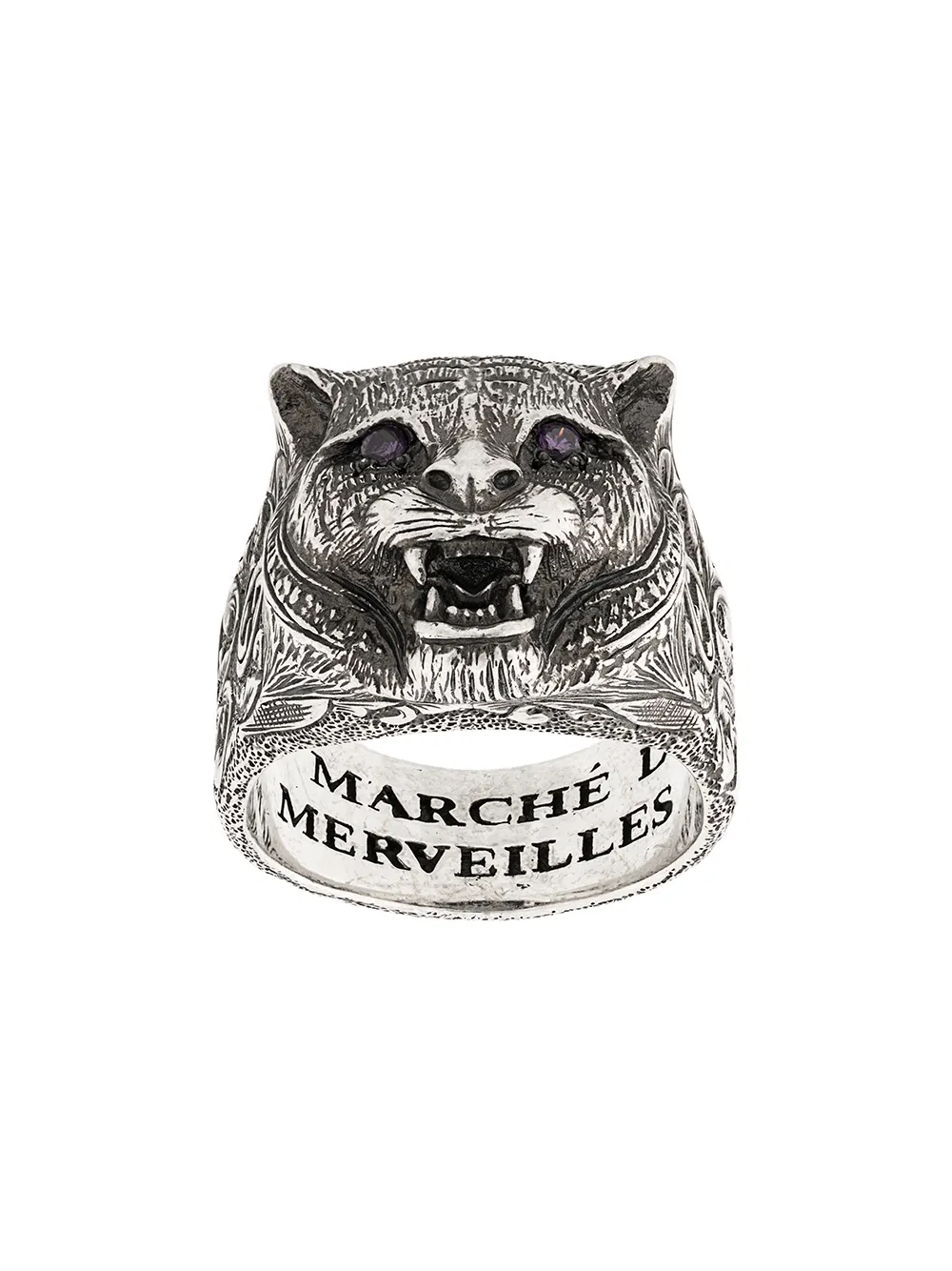 gucci garden feline head ring