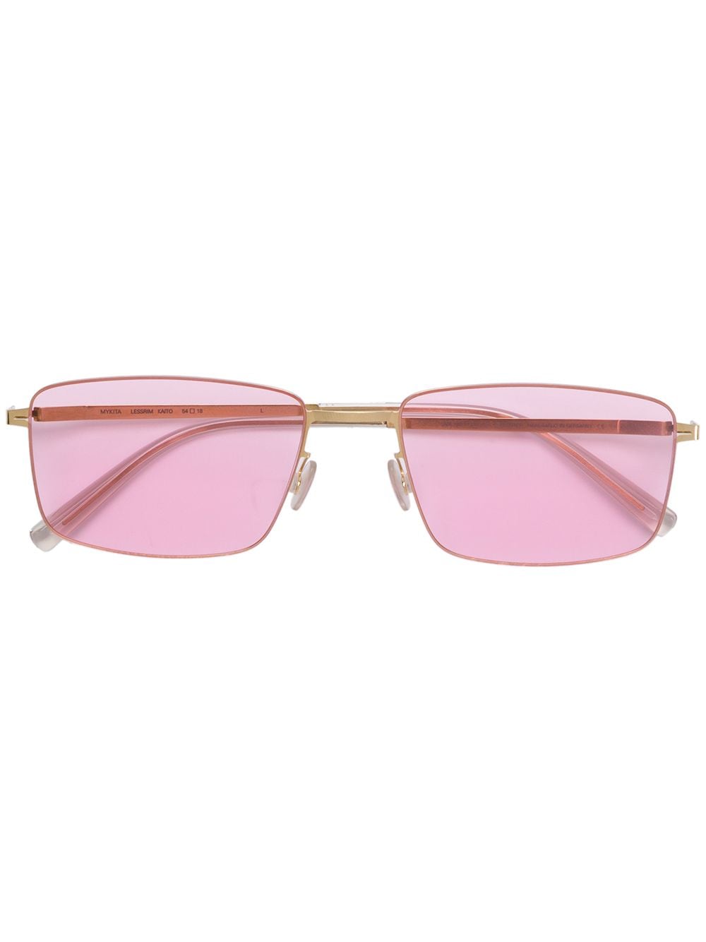 Mykita Kaito glanzende zonnebril Metallic