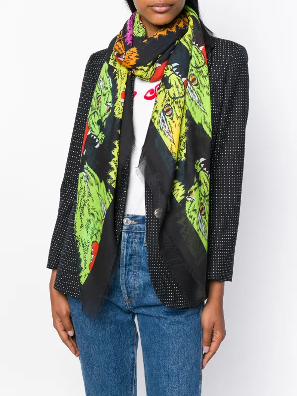 gucci rainbow panther scarf