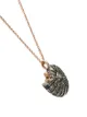 Bibi van der Velden 18K rose gold diamond and sapphire shell pendant