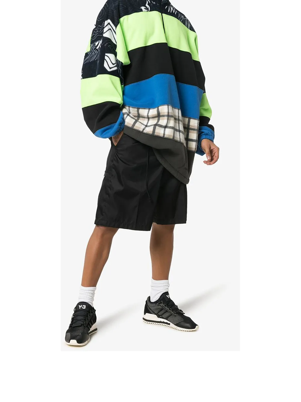 Y-3 zwarte Harigane sneakers van leer