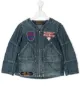 الصورة 1 من Denim Dungaree patch embellished denim jacket