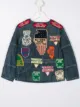 الصورة 2 من Denim Dungaree patch embellished denim jacket