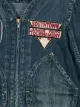 Denim Dungaree patch embellished denim jacket