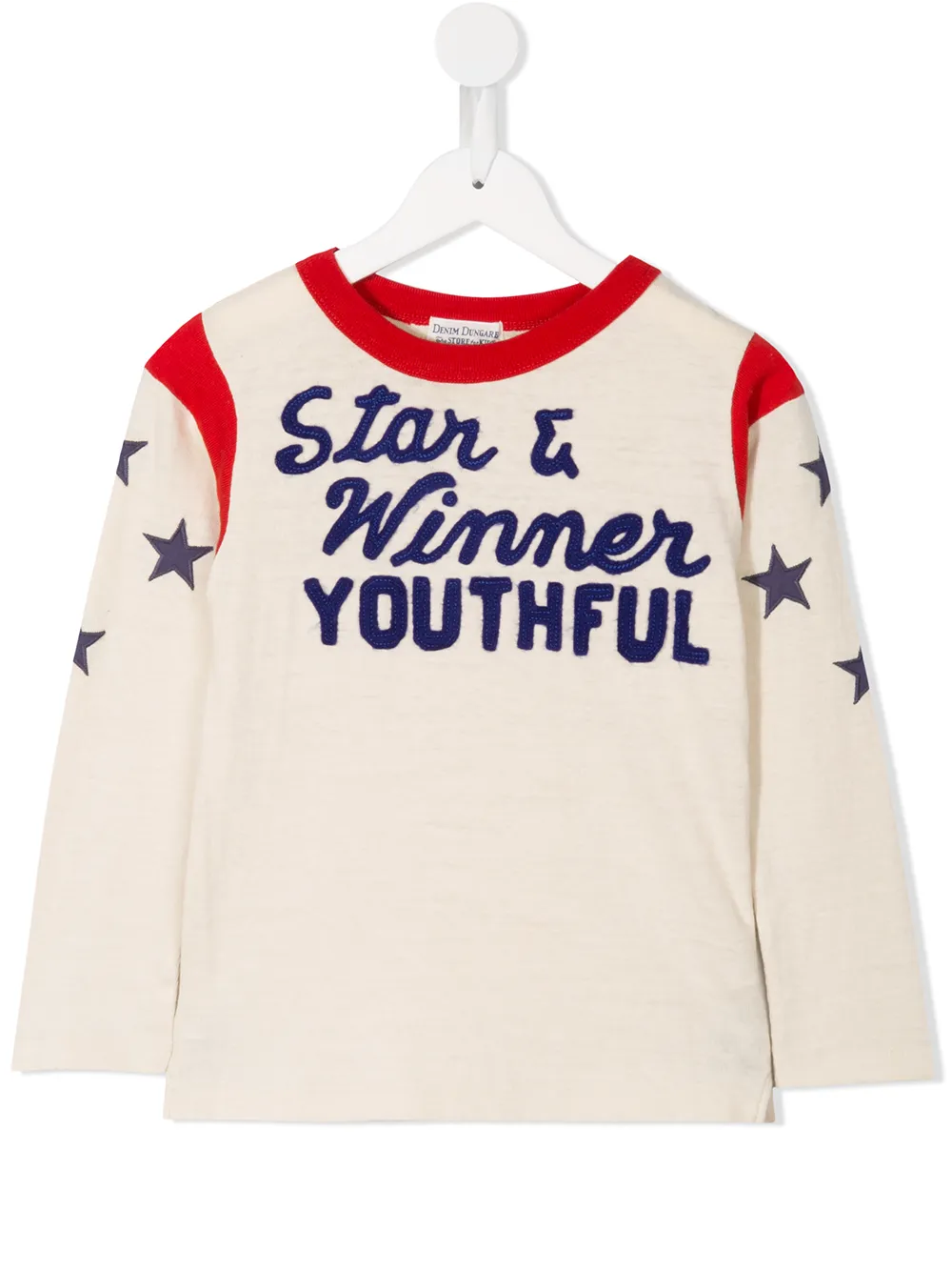 Denim Dungaree slogan sweatshirt Denim Dungaree slogan sweatshirt