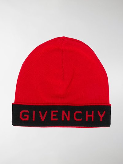 Givenchy logo beanie red | MODES