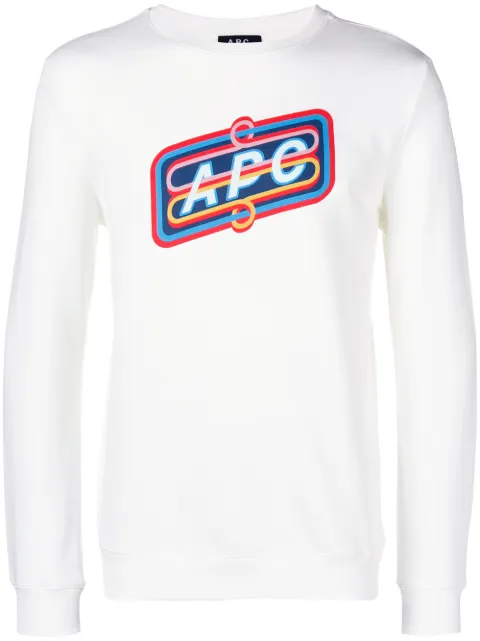 p Logo c Blanc Print Sweatshirt A 4zwqxaFIz