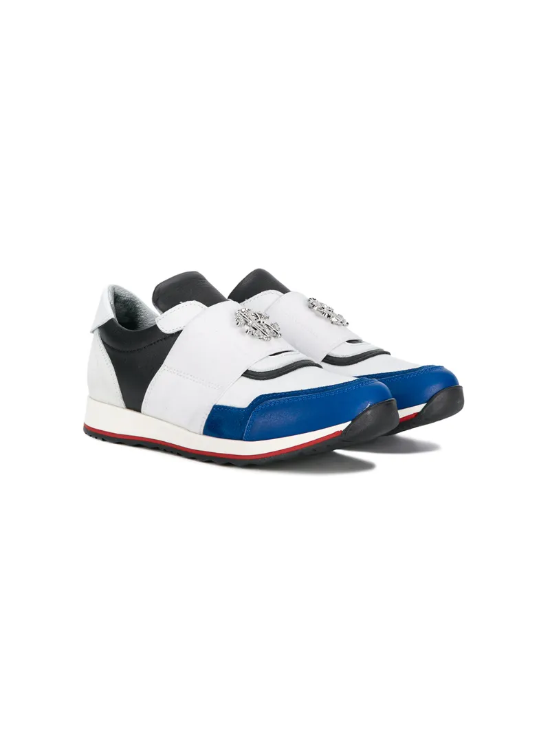 Roberto Cavalli Junior TEEN logo plaque sneakers