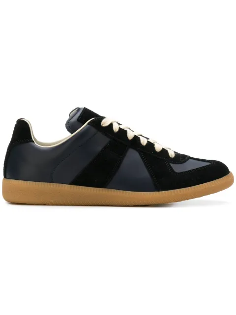Click to view more detailed imagery on our partner's website Maison Margiela Replica Leather Sneakers In Blue