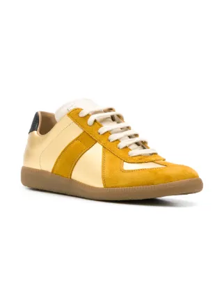 Maison Jaune En Baskets Daim Margiela Empiècements À Ixqq6wX7