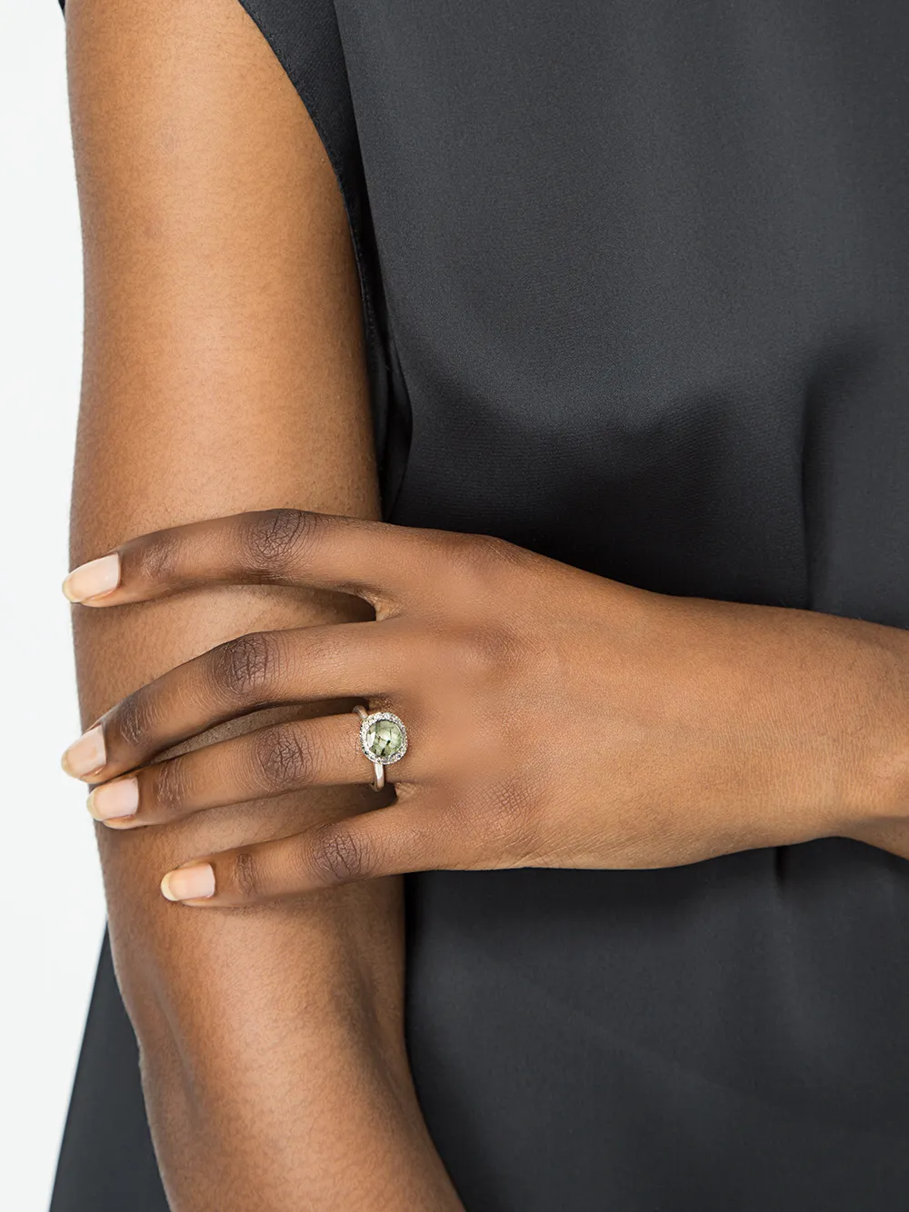 Rosa Maria embellished stone ring - Grijs