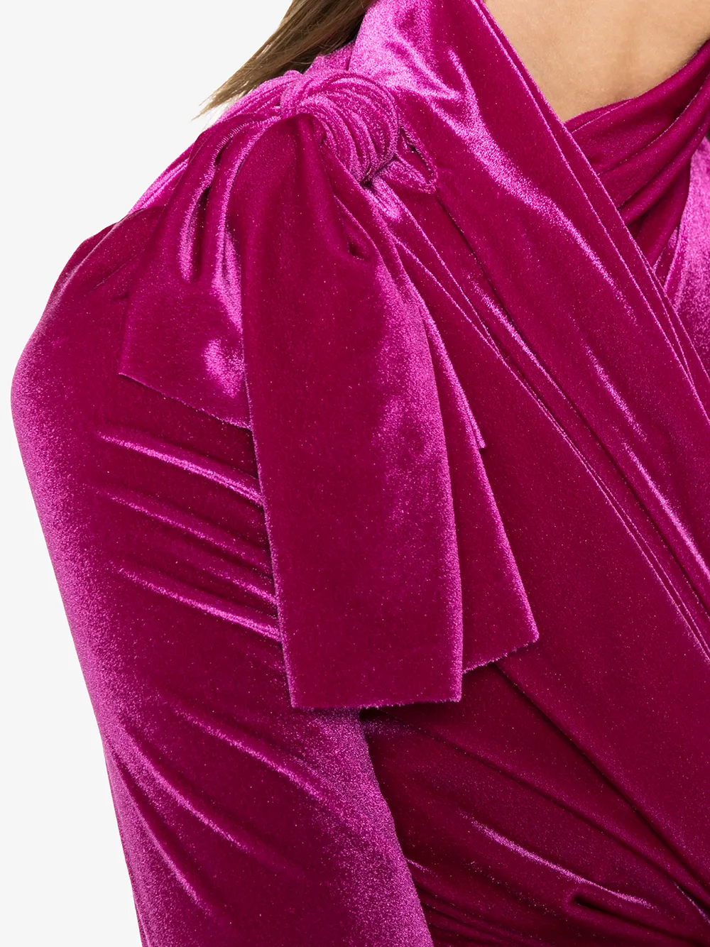 Balenciaga mini wikkeljurk van fluweel Paars