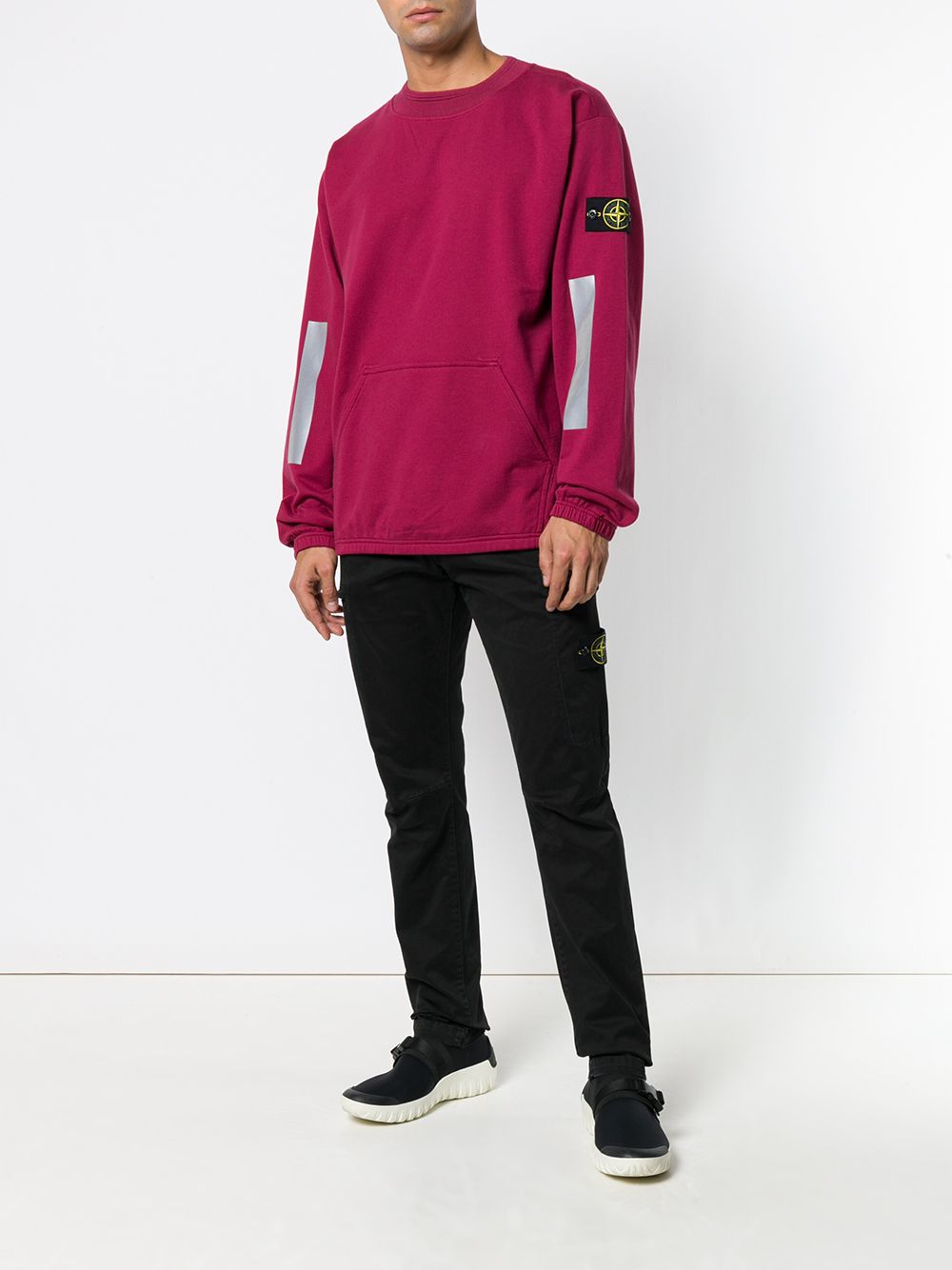 фото Stone island толстовка с вырезом в рубчик