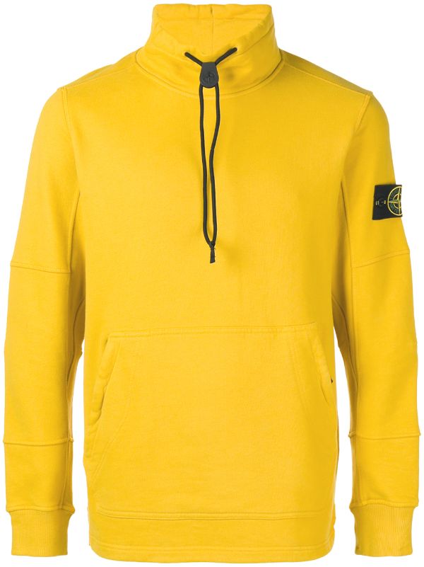 stone island drawstring neck sweatshirt