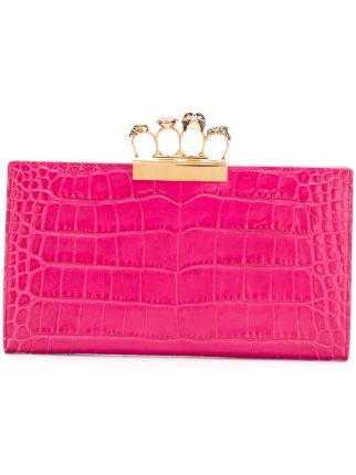 shocking pink clutch bag