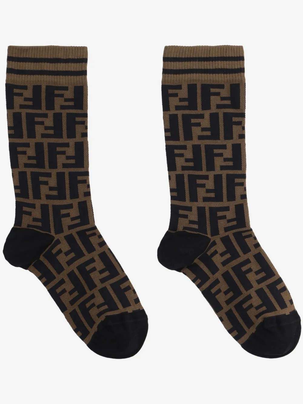 FENDI FF logo socks | marrón | Image 1