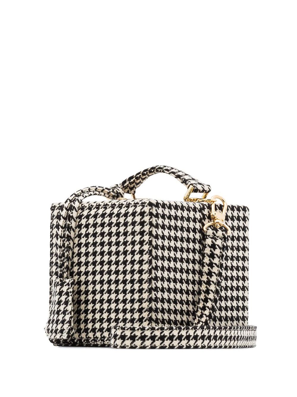 Natasha Zinko black and white tweed wool box bag - FARFETCH