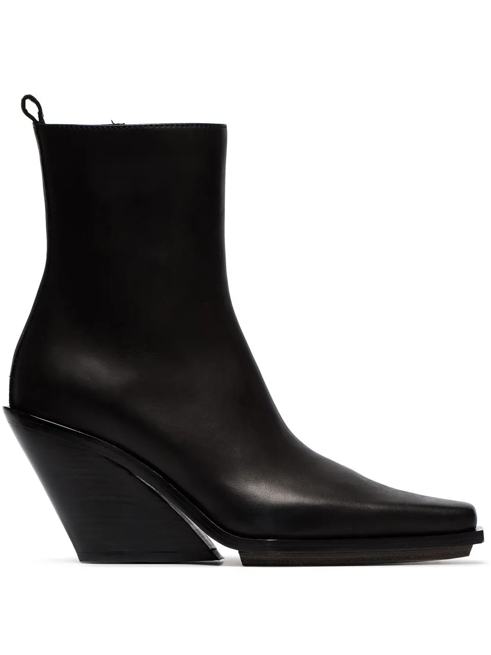 leather wedge ankle boots