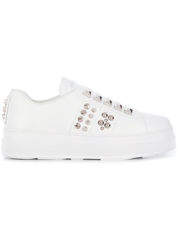 prada studded sneakers