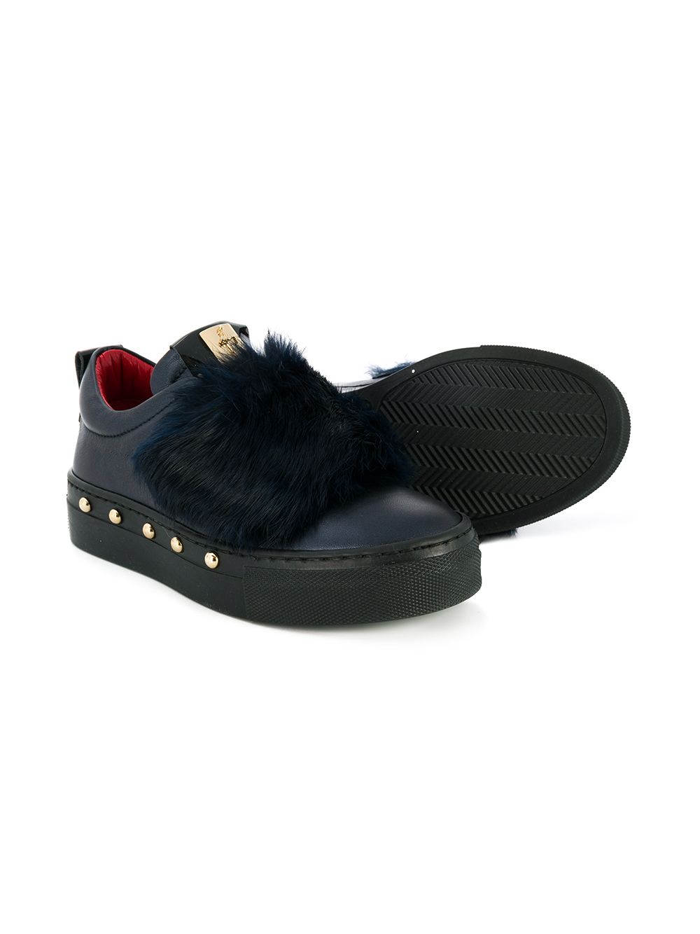 фото Cesare Paciotti Kids embellished slip-on sneakers