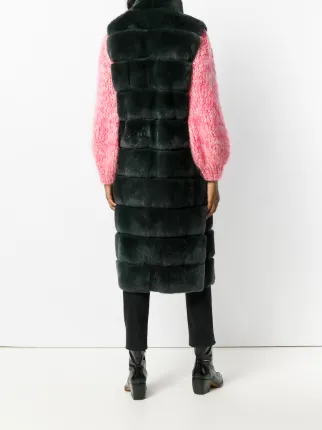 sleeveless fur coat展示图