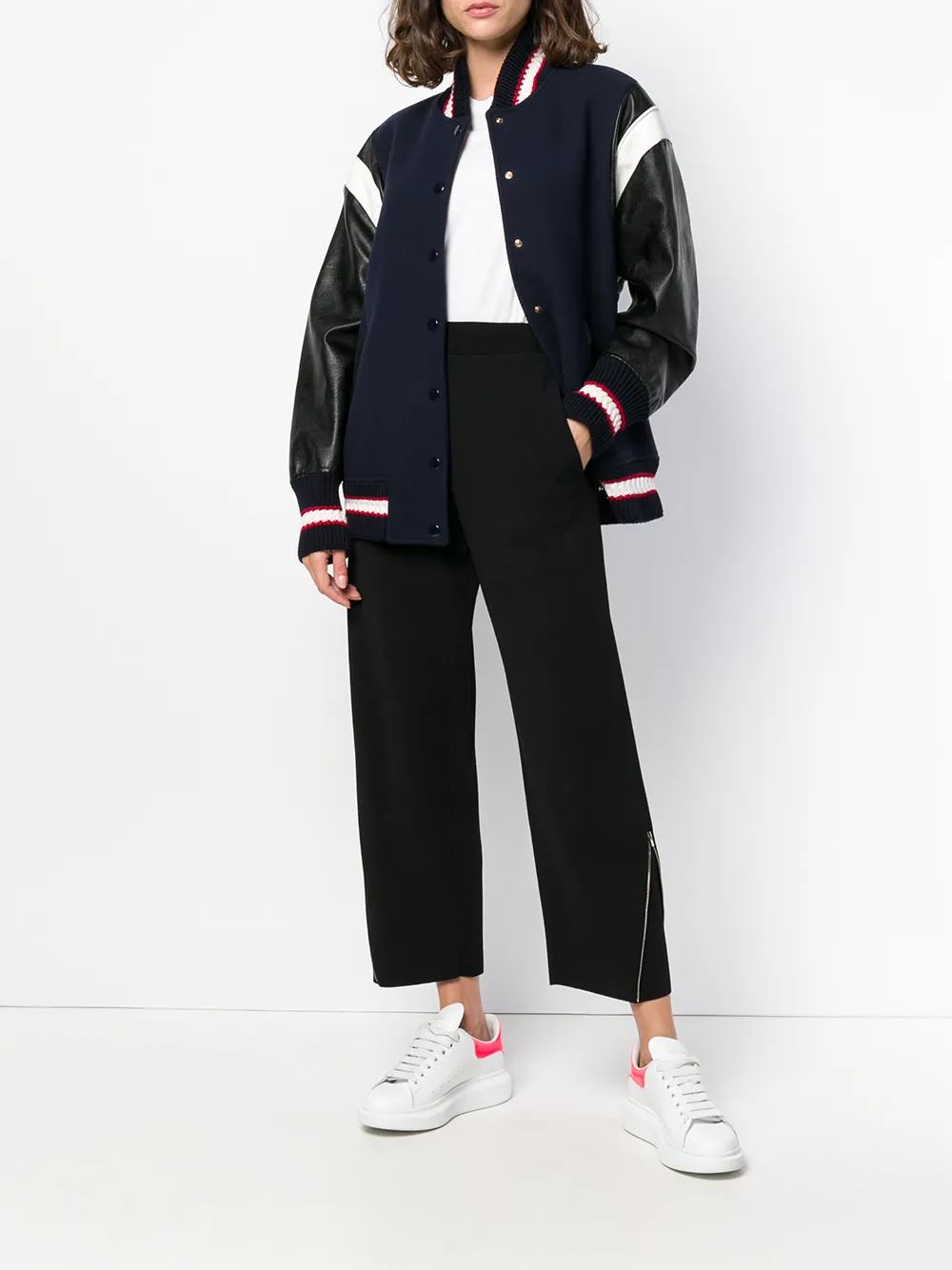 Stella McCartney slim-fit broek Zwart