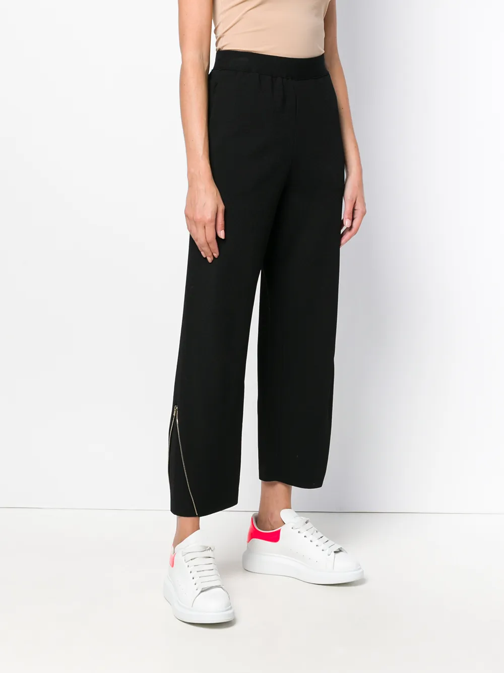 Stella McCartney slim-fit broek Zwart