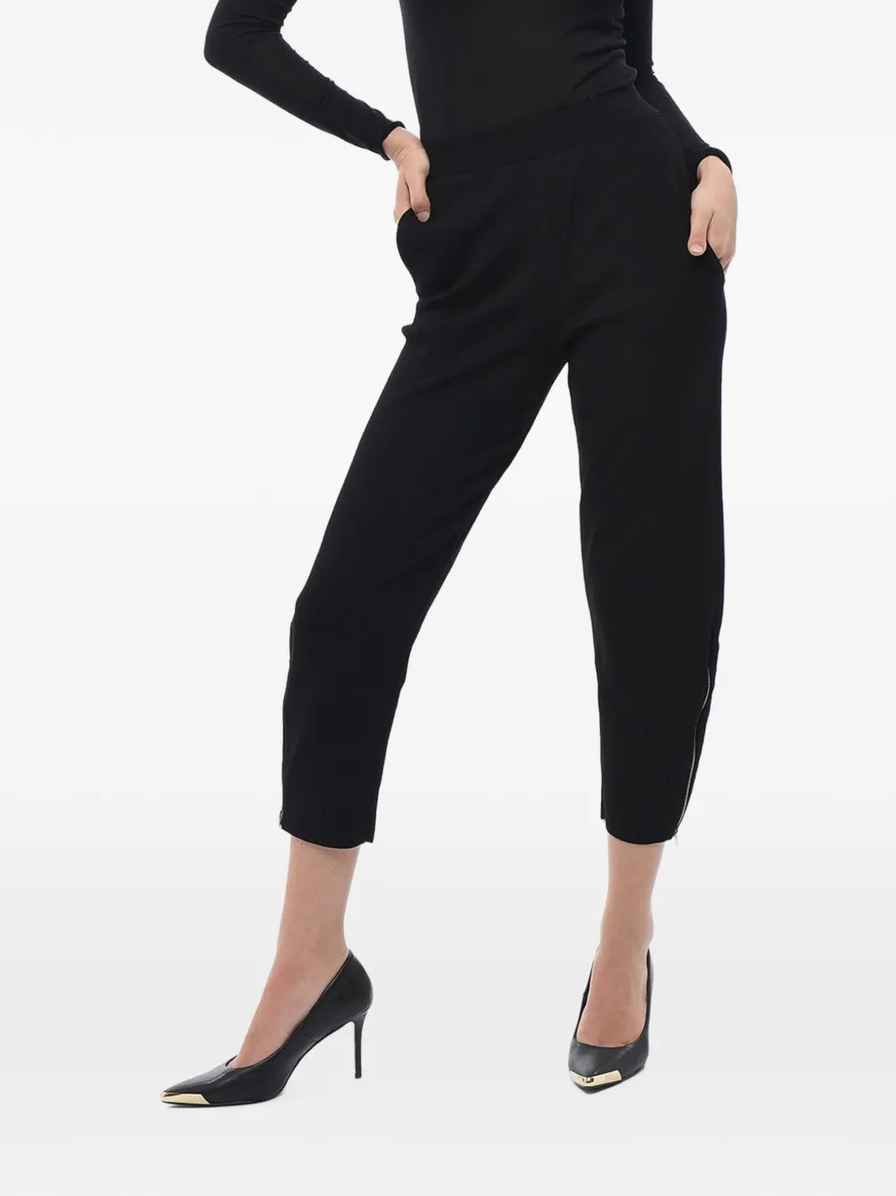 Stella McCartney slim-fit broek Zwart