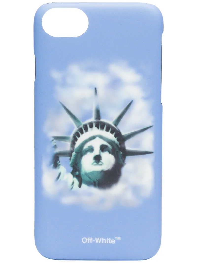 blue Liberty print iPhone 8 case Off-White