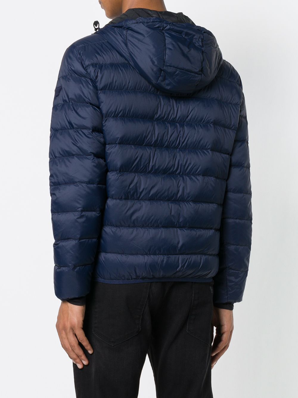 Shop Emporio Armani front zip padded jacket with Express Delivery ...