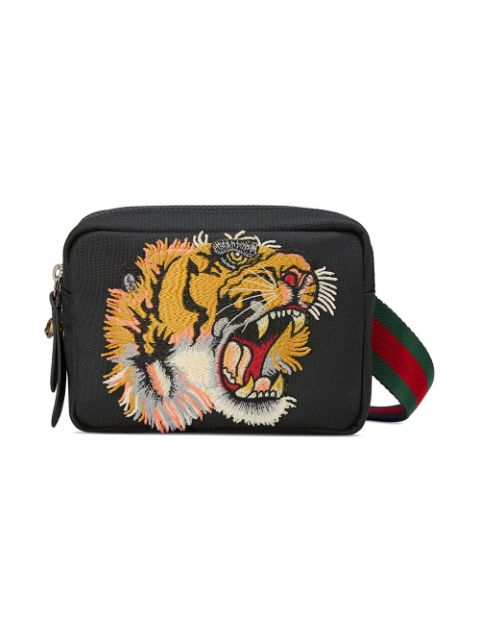 Gucci black Shoulder bag with panther face appliqué $980 - Buy Online - Mobile Friendly, Fast ...