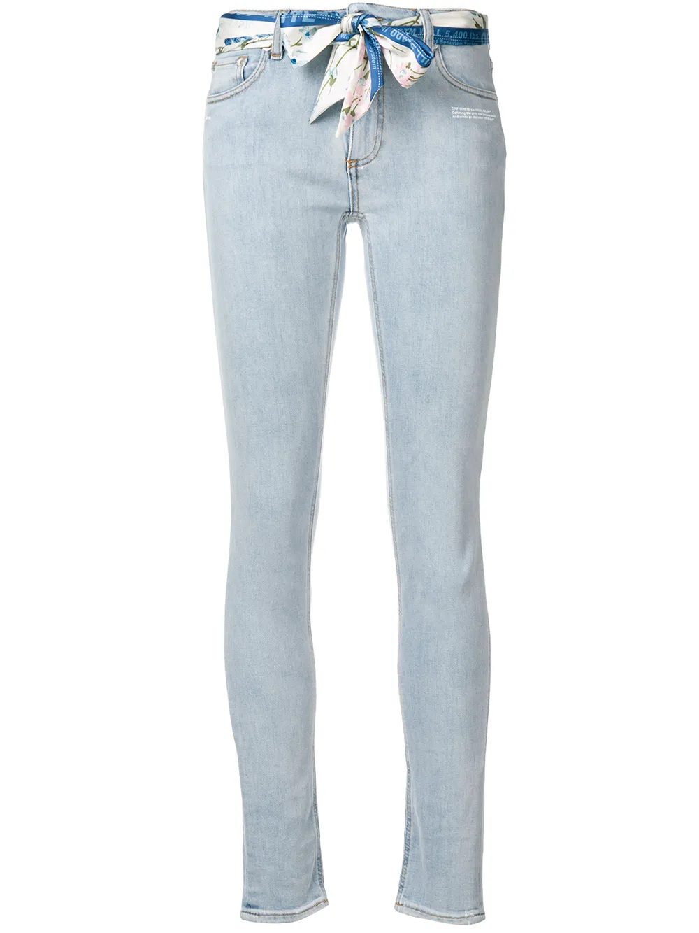 Off-White Jeans skinny con cintura - Blu