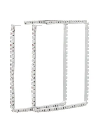 Area Metallic Silver 4 Dewi Square Crystal Earrings Farfetch Area Metallic Silver 4 Dewi Square Crystal Earrings