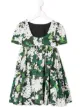 الصورة 1 من Dolce & Gabbana Kids فستان من الجيرانيوم الأبيض