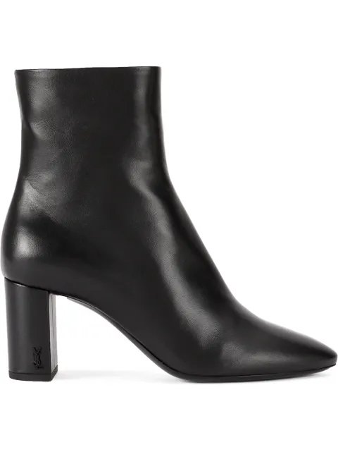 Click to view more detailed imagery on our partner's website Saint Laurent Classic Ankle Boots Lou 70 Nappa Leather Logo Black