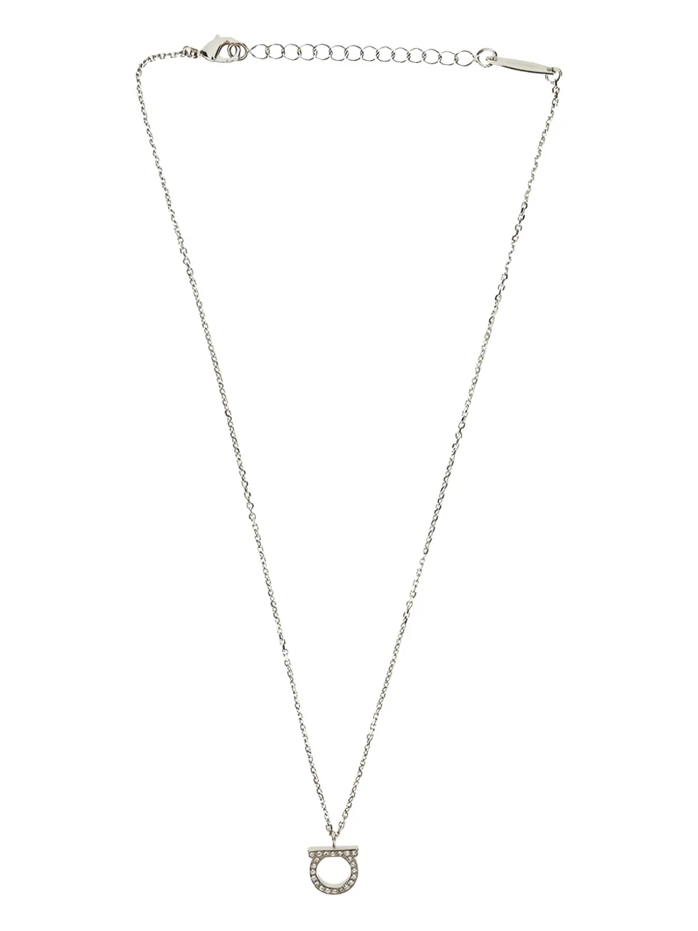 Ferragamo Gancio crystal-embellished necklace | Metallic | Image 1