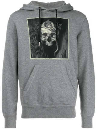 Sudadera con y de Mcqueen estampado calaveras capucha de Alexander 44vx6wdrqE
