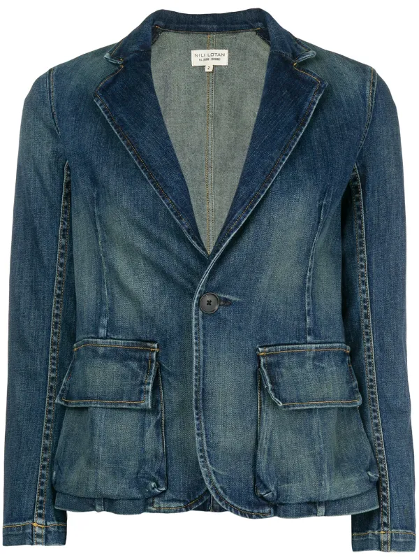 nili lotan denim blazer