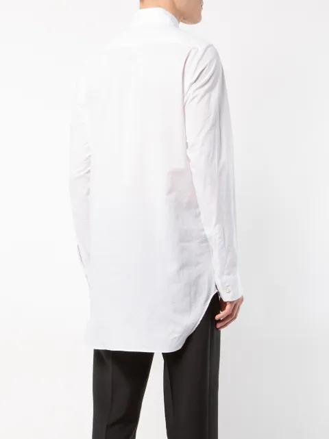 ANN DEMEULEMEESTER ANN DEMEULEMEESTER ASYMMETRIC LONGLINE SHIRT - WHITE