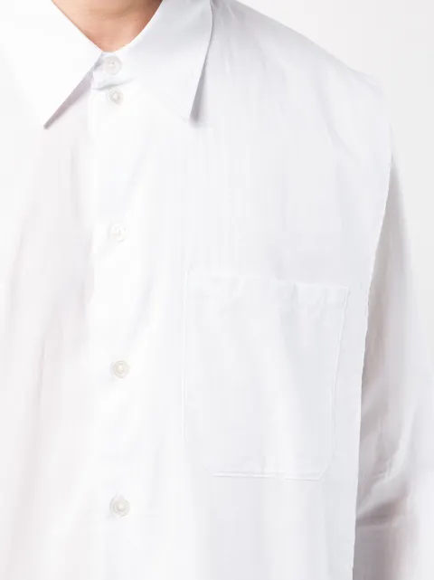ANN DEMEULEMEESTER ANN DEMEULEMEESTER ASYMMETRIC LONGLINE SHIRT - WHITE
