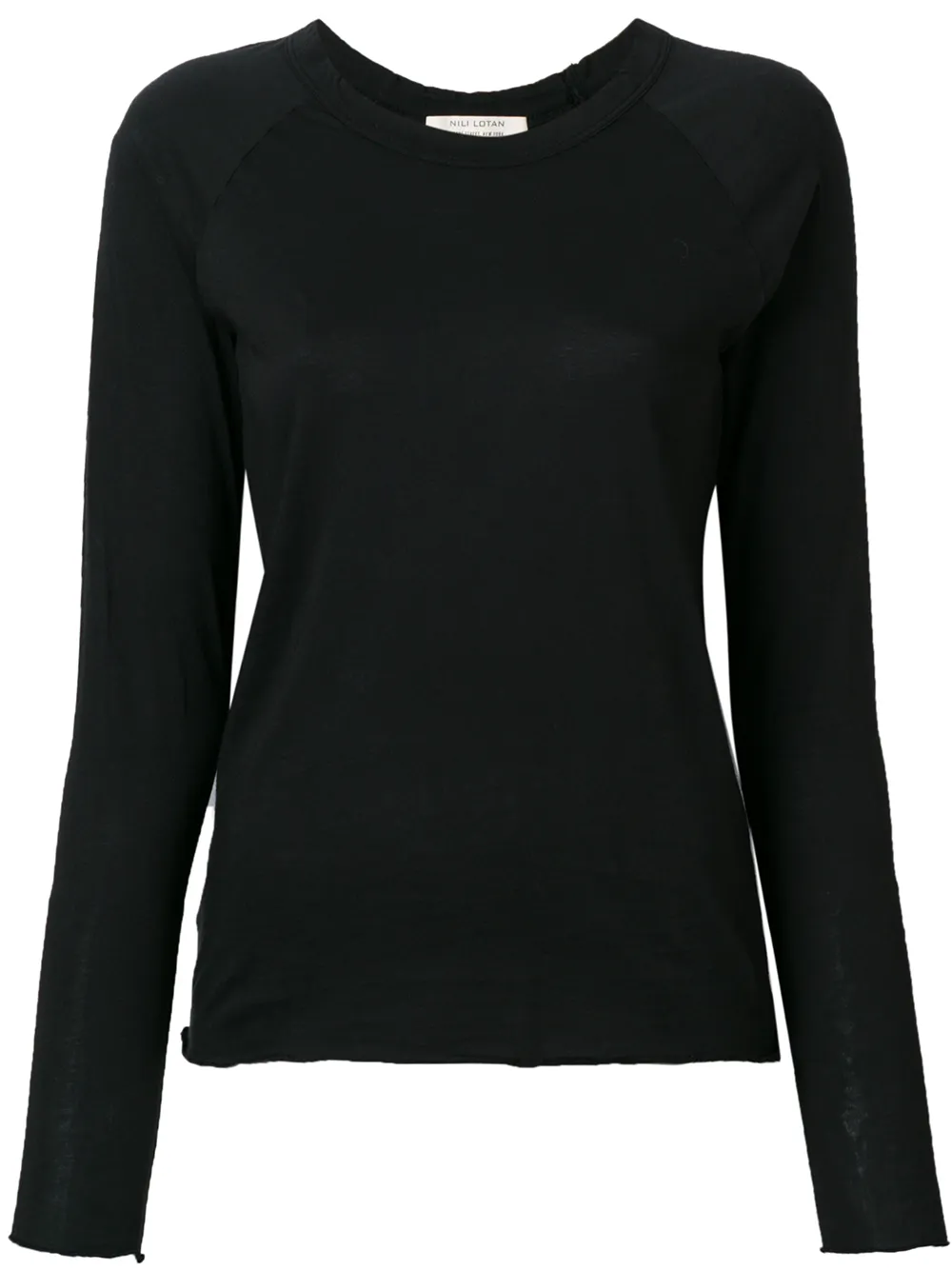 

Nili Lotan longsleeved fitted T-shirt - Negro