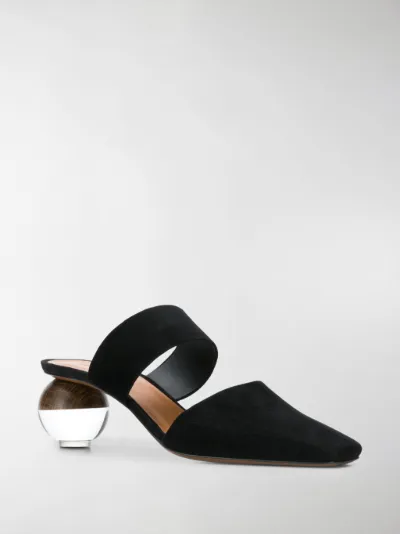 NEOUS ball heel mules black | MODES