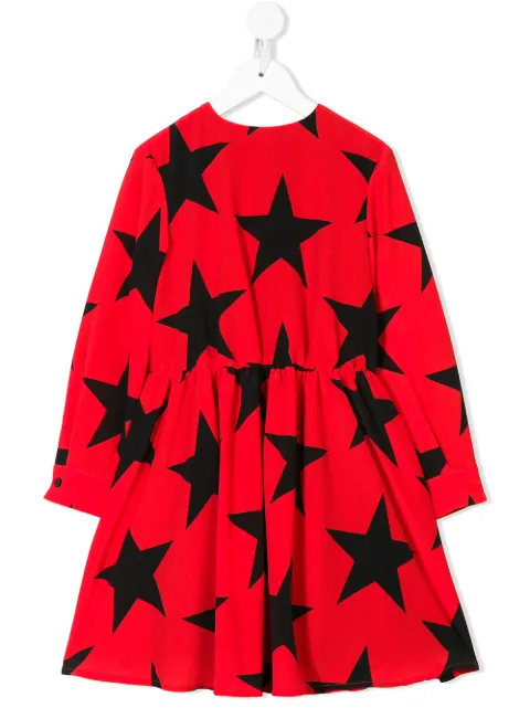 Msgm Kids 스타 프린트 플레어 드레스 - Farfetch