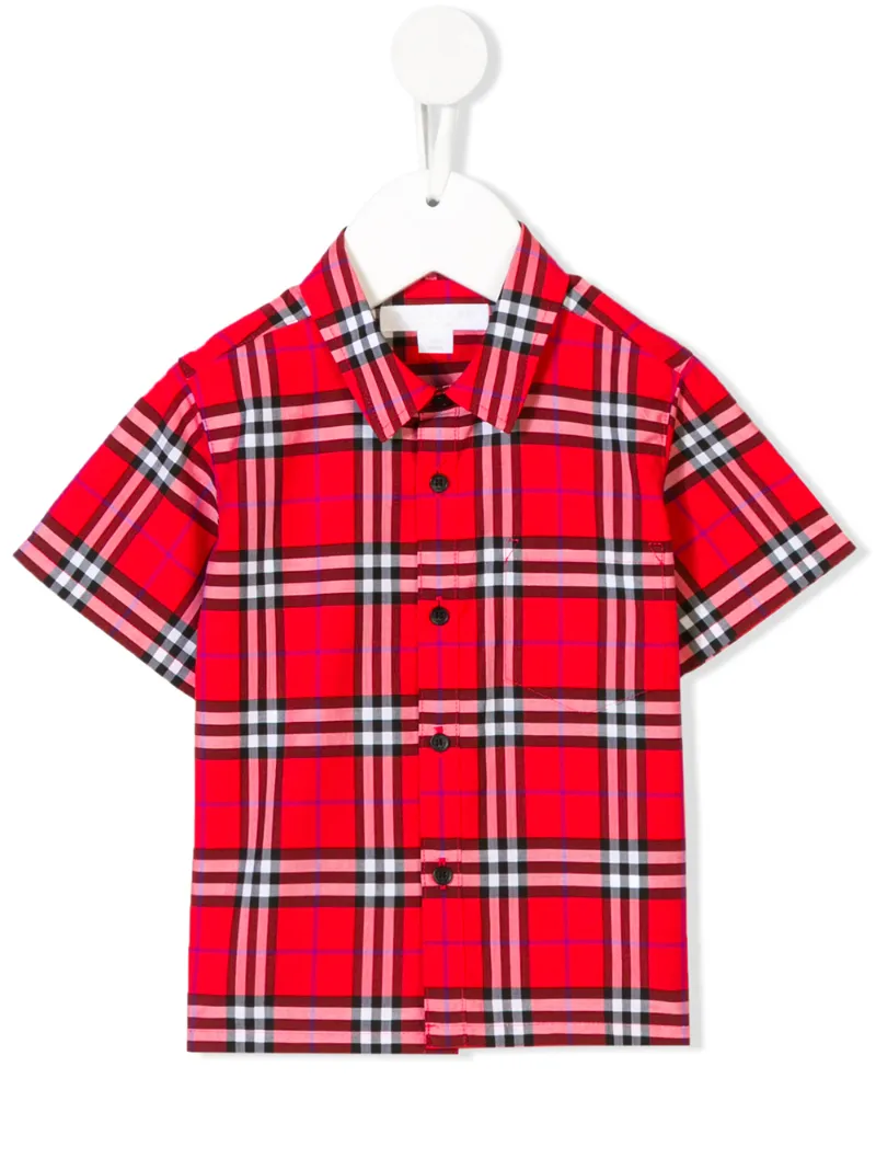 Burberry Kids клетчатая рубашка