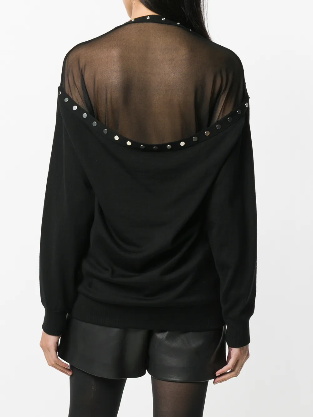 chandail noir transparent