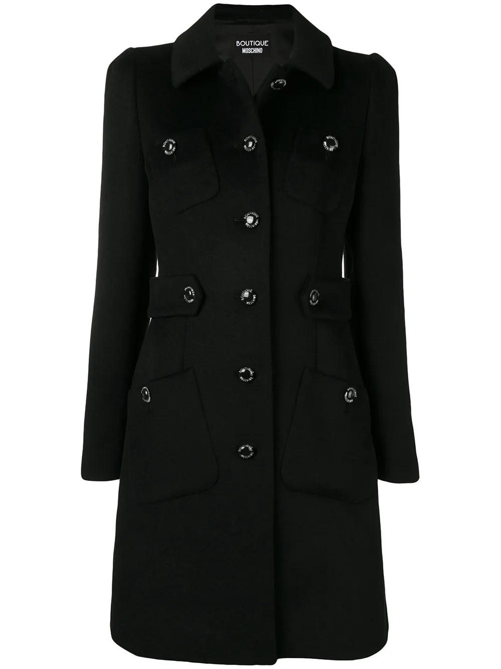 

Boutique Moschino classic single-breasted coat - Negro