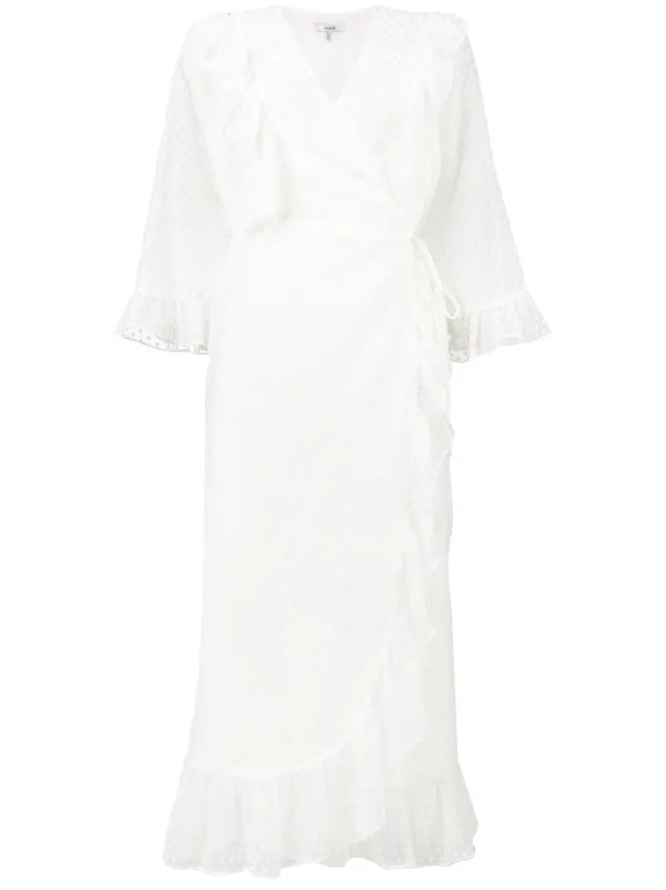 ganni jasmine wrap dress