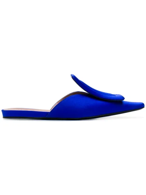 slip on flat mules