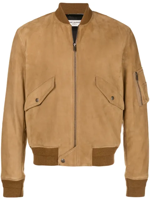 Saint Laurent veste bomber en agneau velours