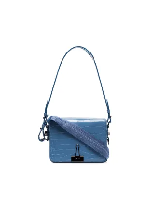 blue crocodile bag